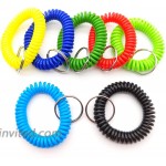 10PCS Mix-Colour Plastic Key Ring Bracelet Spring Coil Key Chain-Spiral Key Ring Keychain MUXIOM （Random Color） at Women’s Clothing store