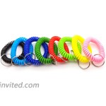 10PCS Mix-Colour Plastic Key Ring Bracelet Spring Coil Key Chain-Spiral Key Ring Keychain MUXIOM （Random Color） at Women’s Clothing store
