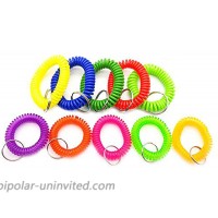 10PCS Mix-Colour Plastic Key Ring Bracelet Spring Coil Key Chain-Spiral Key Ring Keychain MUXIOM （Random Color） at  Women’s Clothing store