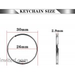 1.18 30mm Nickel Plated Split Key Chain Ring Connector Keychain Silver Steel Round Edged Circular Keychain Ring Clips for Car Home Keys Organization Arts & Crafts Lanyards - Pack of 20 at Men’s Clothing store