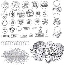 259 pcs Motivational Keychain Accessory Set with Inspirational Words Charm Open Jump Rings Keyrings Suitable for DIY Crafting Graduation Gift at  Men’s Clothing store