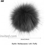 30Pcs Faux Fox Fur Fluffy Pom Pom Balls with Elastic Loop AUHOKY Soft Faux Fur DIY Pompom Ball Removable Hats Shoes Scarves Bags Keychains Accessories Gift for Women Girls 10 Colors