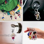 4 PCS Wonder Egg Priority Keychain Accessory Toys 1.9” Cute Cosplay Keychains Key Rings Acrylic Costume Accessories Holder Bag Car Key Tag Decoration at Women’s Clothing store