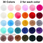 60 Pieces Colorful Pom Poms Fur Ball for DIY Crafts Jewelry Keychain Accessories at Women’s Clothing store
