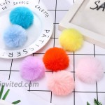 60 Pieces Colorful Pom Poms Fur Ball for DIY Crafts Jewelry Keychain Accessories at Women’s Clothing store