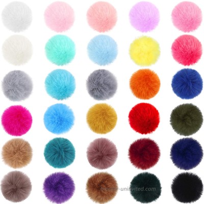 60 Pieces Colorful Pom Poms Fur Ball for DIY Crafts Jewelry Keychain Accessories at  Women’s Clothing store