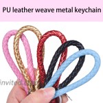 Ancefine 16 Pack Colorful Braided PU Leather Keychain Weave Leather Strap Key Ring Creative Gift for Car Key Purse Bag at Women’s Clothing store