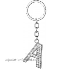 BESPMOSP A-Z Initials Letter Keychain Best Friend Gift Keychains for Women Shiny Crystal Keyring Birthday Gifts A