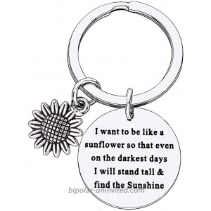 BESPMOSP Inspirational Gifts Graduation Keychain Best Friend Gift I Want To Be Like A Sunflower Keychains Jewelry Graduation Gifts at  Women’s Clothing store