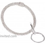 Bling Buy Rhinestone Wearable Keyring Bangle Sparkle Bracelet keychain Wristlet Key Chain for Women Silver 3 Inch at Women’s Clothing store