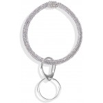 Bling Buy Rhinestone Wearable Keyring Bangle Sparkle Bracelet keychain Wristlet Key Chain for Women Silver 3 Inch at Women’s Clothing store