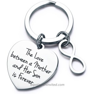 CJ&M Infinite Love Mother Son Keychain - The Love Between A Mother & Her Son is Forever Keychain Mom Keychain from Son Mother Jewery