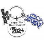 Class of 2021 Keychain Graduation Gift for Him Her High School Senior College Key Ring Gift for Women Student Masters Degree Friend Daughter Son Graduation Gift from Dad Mom Inspirational Keychian