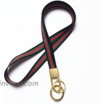 Classical Stripe Neck Lanyard Golden Heavy Duty Car Keychain with Soft WebbingMulti Color at Women’s Clothing store