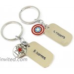 Community of Fandoms Brother Friendship Dog tag Superhero Captain Americ Winter Soldie Keychains Gifts for Men Woman at Men’s Clothing store