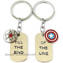 Community of Fandoms Brother Friendship Dog tag Superhero Captain Americ Winter Soldie Keychains Gifts for Men Woman at  Men’s Clothing store