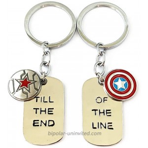 Community of Fandoms Brother Friendship Dog tag Superhero Captain Americ Winter Soldie Keychains Gifts for Men Woman at  Men’s Clothing store
