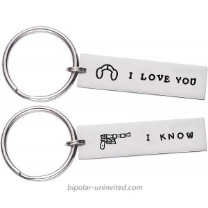Couple Gifts for Him and Her Wedding Gifts Star Wars Jewelry I Love You I Know Keychain Girlfriend Boyfriend Husband Wife I Love You I Know