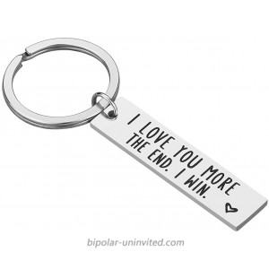 Couple Keychains for Boyfriend Girlfriend - Valentine’s Day Gifts I Love You More The End I Win Couple Keyring for Wife Husband Boyfriend Girlfriend Gifts for Him Her at  Women’s Clothing store