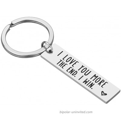 Couple Keychains for Boyfriend Girlfriend - Valentine’s Day Gifts I Love You More The End I Win Couple Keyring for Wife Husband Boyfriend Girlfriend Gifts for Him Her at  Women’s Clothing store
