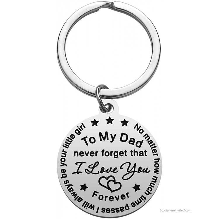 Dad Gifts from Daughter - To My Dad Keychain Christmas Gifts Birthday Valentine's Day Gifts Father's Day Gifts for Dad From Daughter at Women’s Clothing store