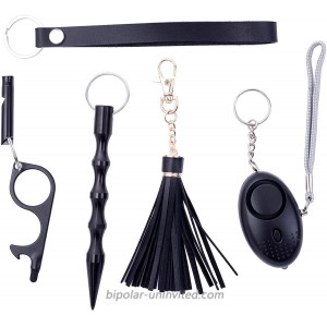 Defense Keychain for Women Set Safety Key Chains Women Set Portable Protection Keychain for Women Self Keychain with Window Breaker Non-Touch Door Opener touch screen Wrist Strap Tassel and Alarm. at  Men’s Clothing store