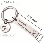 Drive Safe Keychain Gifts For Dad Husband Boyfriend On Father's day Thanksgiving Valentines Day Anniversary Birthday. Silver-1