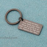 FEELMEM Step Dad Keychain Step Father Key Chain Dad Gift Idea for Fathers Day Present from Wife Daughter Son Kidsblack