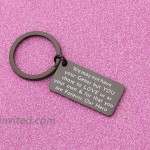 FEELMEM Step Dad Keychain Step Father Key Chain Dad Gift Idea for Fathers Day Present from Wife Daughter Son Kidsblack