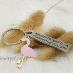 Flamingo Keychain Never Forget How Flamazing You areJewelry Gift for Womem at Women’s Clothing store