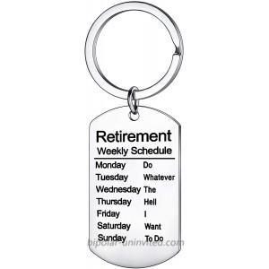 Funny Retirement Gifts Retired Schedule Calendar Keychain for Coworkers Office Family Creative Key Chain for Retired Men at  Men’s Clothing store