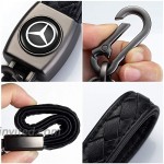 Genuine Leather Car Logo Keychain Suit for Nissan Key Chain Keyring Family Present for Man and Woman Elegant DurableBlack