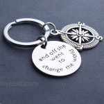 Graduation 2021 Gifts Keychain And Off She Wen to Change the World Encouragement Graduated Keychain for Her Him Son Daughter at Women’s Clothing store