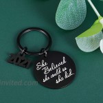 Graduation Gifts for 2021 Her Daughter Sister Girlfriend Class of 2021 High College school Inspirational Keychain for Women Mom Girls Female Friends Birthday Christmas Keepsake at Men’s Clothing store