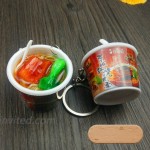 Hemobllo 5 Pcs Food Keychain - Cute Creative Instant Noodles Key Ring Cell Phone Charm Funny Bag Strap Pendant Simulated Mini Food Key Chains for Party Favours Xmas Gifts Assorted Style at Women’s Clothing store