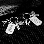 Inspirational Gifts for Daughter Compass Initial M Key Ring