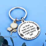 Inspirational Spiritual Keychain Sunflower Charm Gifts for Women Her Best Friend Him Birthday Christmas Graduation Floral Gifts for Adult Teen Girls Daughter Come of Age Friendship Key Ring Present at Women’s Clothing store
