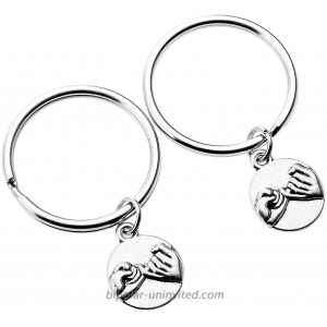 Jovivi 2pcs Pinky Promise Best Friend Friendship Keychain Keyring for Couple BBF Jewelry