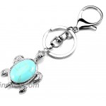 JOVIVI Sea Turtle Natural Crystal Stone Multicolored Keychain Gemstone Chakra Keyring for Couple Best Friend Gift at Women’s Clothing store