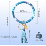 Kangan Key Ring Bracelet – Bracelet Keychain for Women with Tassels – Large Circle Keychain Holder Bracelet – Modern and Chic Key Wristlet for Women – Durable Silicone Bracelet for Keys at Women’s Clothing store