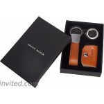 Kasper Maison Premium Leather Keychain with 4 Premium Keyrings and Luxury Gift Box - Tan at Women’s Clothing store