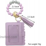 Keychain Bracelet KLLENAKIY Tassel Key Chain Wristlet Ring Circle Bangle Style 3 purple at Women’s Clothing store