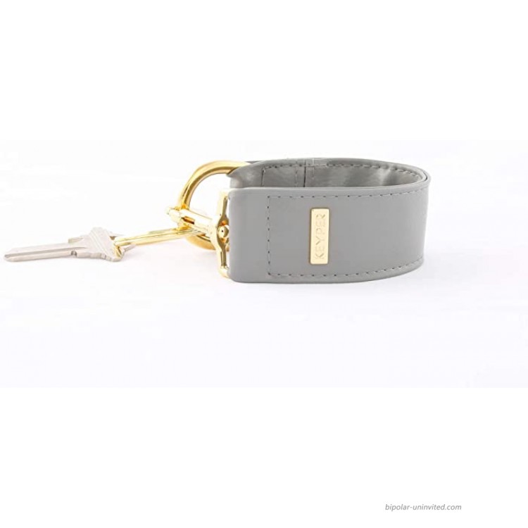 KEYPER Key Ring Bracelet - Keychain Wristlet – Key Lanyard Keychain Loop - Holds up to 20 lbs - Cool Grey