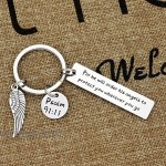 Kivosliviz Bible Verse Keychain for He Will Order His Angels to Protect You Scripture Keychain Religious Gifts