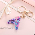 Letter M Keychain Accessories Cute Crystals Keyring Initial Key Ring for Women at Women’s Clothing store