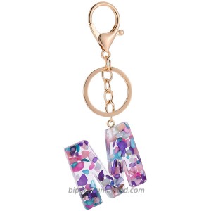 Letter M Keychain Accessories Cute Crystals Keyring Initial Key Ring for Women at  Women’s Clothing store