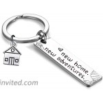 MAITONG New Home Keychain - Housewarming Gift for New House Homeowner Moving in Key Chain Realtor Closing Gifts Keyring Silver 2# at Men’s Clothing store