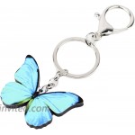 Morpho Menelaus Butterfly Key chains For Women Car Purse bag Rings Pendant Charms Blue at Women’s Clothing store