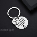 N A Fatherâ€s Day Gift - Dad Gifts from Daughter for Birthday Christmas I'll Always Be Your Little Girl You Will Always Be My Hero Keychain Silver 30MM at Women’s Clothing store