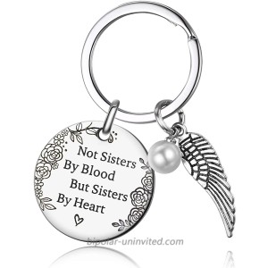 Not Sisters by Blood but Sisters by Heart Friendship Keychain for Women Teen Girls Best Friend Gifts for Birthday Graduation Christmas at  Women’s Clothing store